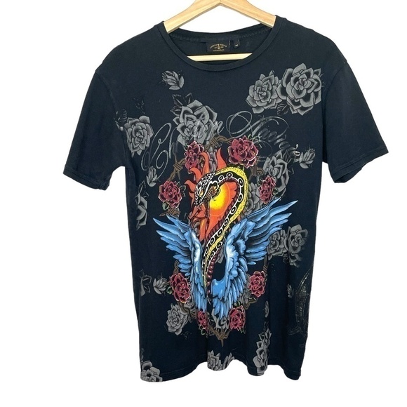 Christian Audigier Winged Snake T-Shirt - Picture 1 of 11